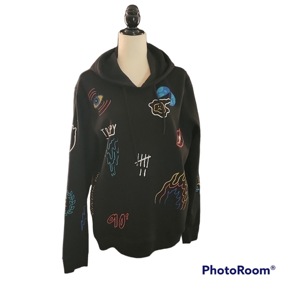 Brooklyn Cloth Other - 🔴Mens Brooklyn Cloth Large Hoodie Sweatshirt Black Trippy Hype Graffiti …